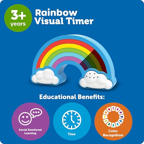 Temporizador visual de arcoíris Learning Resources para niños con luz nocturna infantil 5