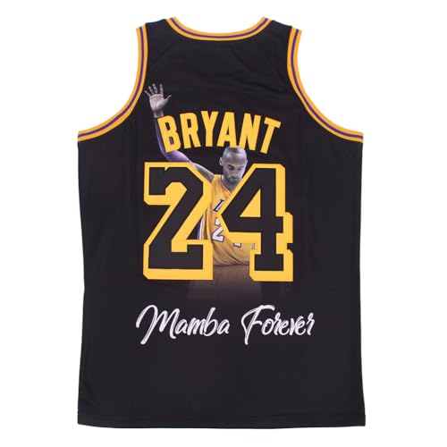HUIKUII Camisetas esportivas masculinas Legend 8 24 Hip Hop Camisa de basquete costurada com pele de