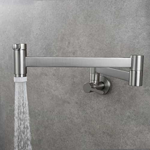 Robinet de cuisine eau froide mural avec bras articulé pour faitout