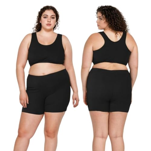 Image of Adira | Under Dress Shots for Women | Plus Size Women Tights Shorts | Soft & Comfy, Knitted Stretchy Fabric | Shorts for Dress | Women Inner Shorts | Plus Size | Pack of 2