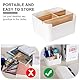 Tunejoy Multifunktionaler Schreibtisch-Organizer, Stiftehalter mit abnehmbaren Fächern, Aufbewahrungsbox aus Holz, für Zuhause, Schule