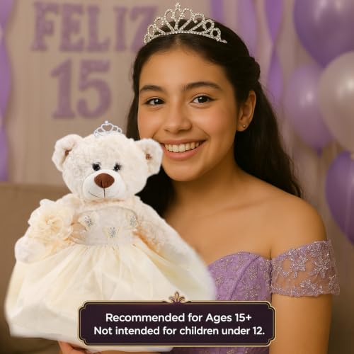 Muñeca Quinceanera Teddy Bear con Vestido, Decoración 15 Años miniatura 5