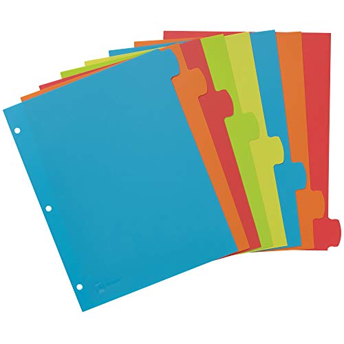 Avery Big Tab Write & Erase Durable Plastic Dividers, 8-Tab Set, Multicolor Brights, 3 Sets (21210) #TOP5