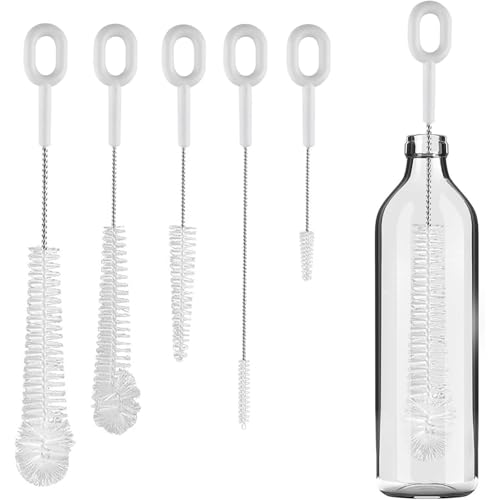 Lot de 5 brosses de nettoyage pour biberon - Hygiène et assainissement en profondeur - Plusieurs...