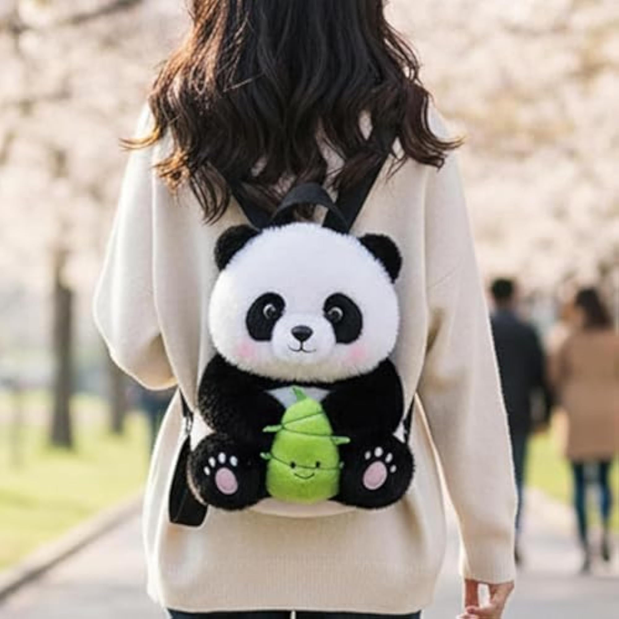 Plush Panda Backpack for Animal Travel Daypack