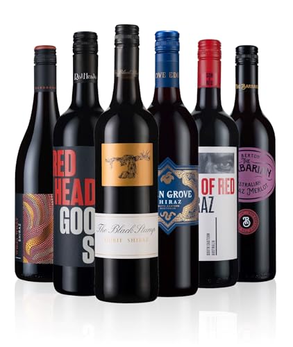 Laithwaites Australian Shiraz Wine Mix - Selection of Aussie Shiraz Red - Case of 6 Mixed Bottles (75cl) - Black Stump Durif Shiraz, Son of Red Shiraz & More