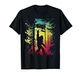 Rock On Bigfoot Sasquatch Loves Rock and Roll Mountain Trees T-Shirt