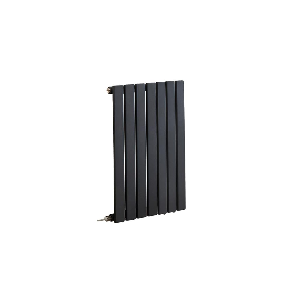 Milano Anthracite Capri 400W Horizontal Single Flat Panel Electric Radiator - 635Mm X 413Mm