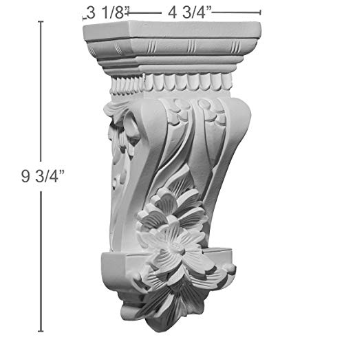 Ekena Millwork COR04X03X09SA 4 3/4-Inch W X 3 1/8-Inch D X 9 3/4-Inch H Salo Corbel thumb #1