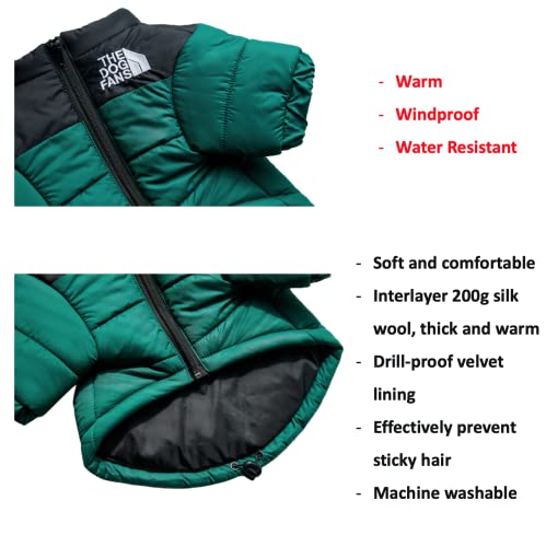 Chochocho Cozy Dog Coat, Stylish Dog Jacket, Warm Dog Cold Weather Coats, Snow Dog Winter Coat, Dog Winter Jacket For Dogs, Cats, Puppies Small Medium Large (L, Green) #TOP5