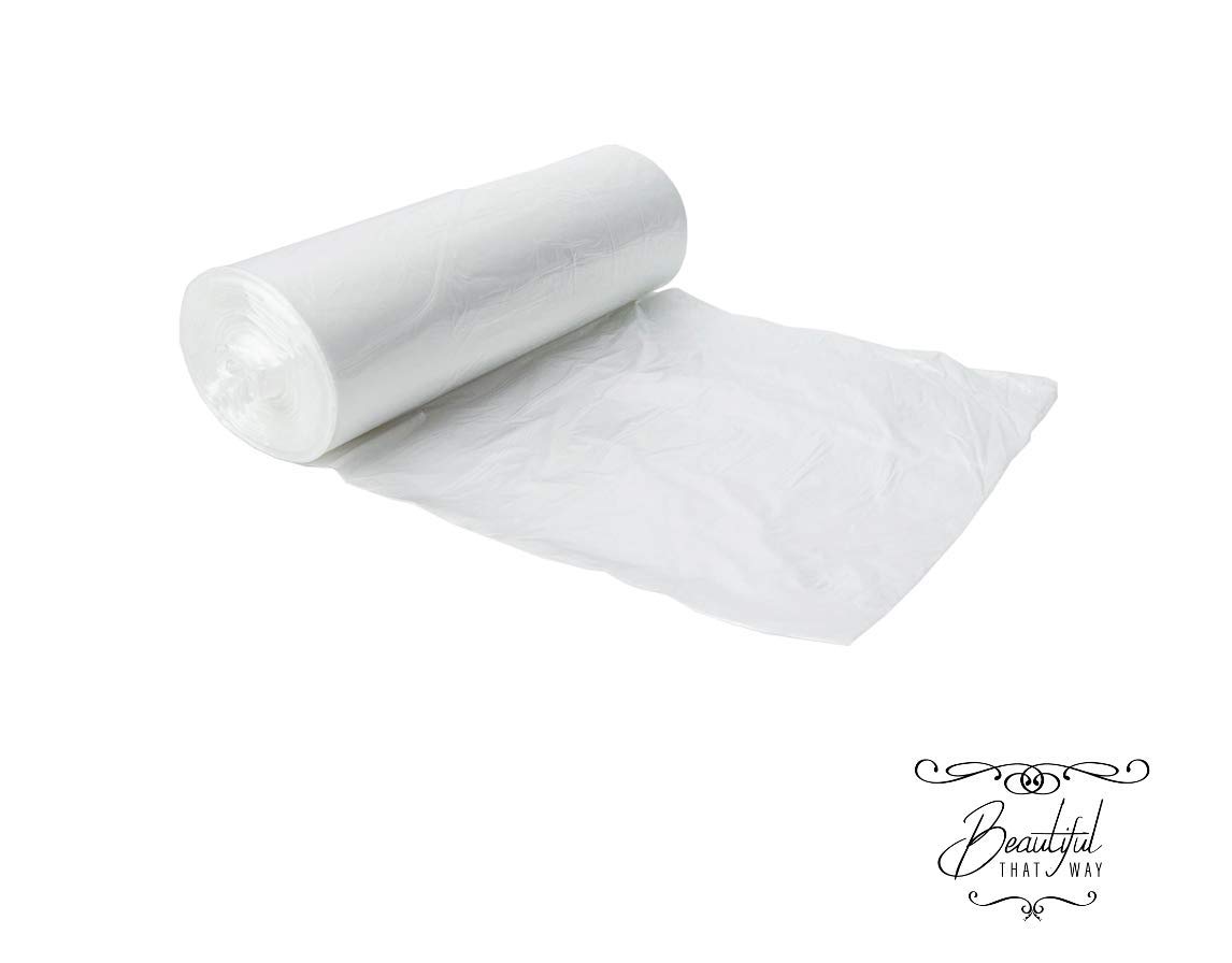 Beautiful That Way Toalla desechable de cartene auténtico, impermeable y resistente, 100% Hecho en Italia, transparente, 40 strappi, 180 x 200 cm