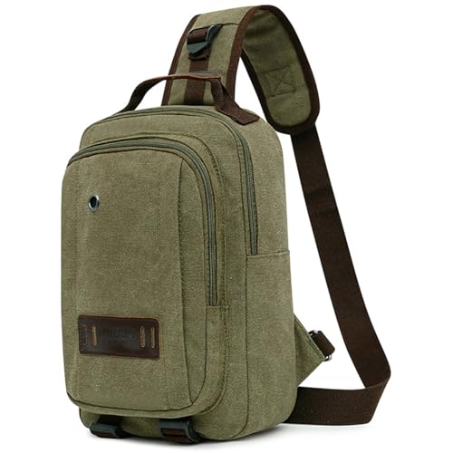 Sac à bandoulière élégant en toile robuste avec finitions soignées pour homme