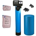 IRON Pro 2 Combination water softener iron filter Fleck 5600SXT digital metered valve for whole house (40,000 Grains, Blue)