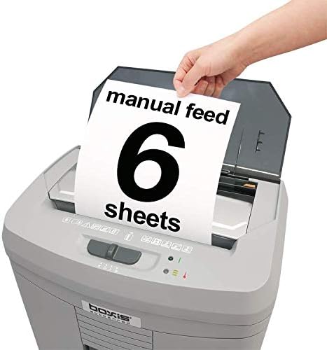 Boxis Autoshred AF60 Paper Shredder showing manual feed of 6 sheets