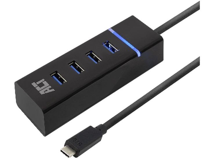 Image of USB 3.0 Hub with 4 Ports, Super Speed Data Transfer, Black