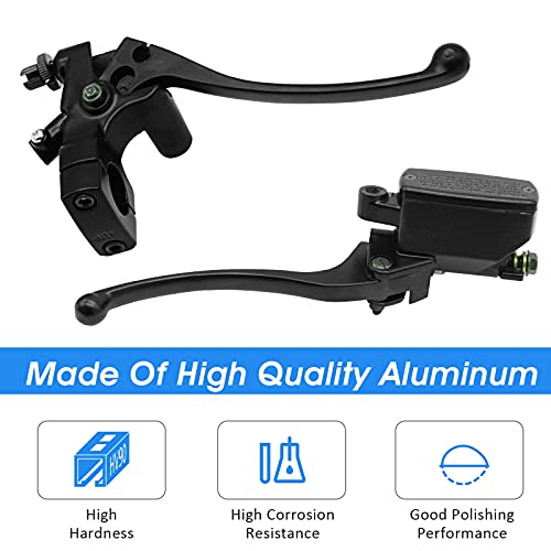 Javik Left & Right Brake Master Cylinder Clutch Lever For Honda Vt600 Vt750 Vt1100 Vt1300 Vtx1300 Vf750, Oem# 45510-Mfr-305 53172-Mr1-000 53178-Mah-000 (Black) #TOP2