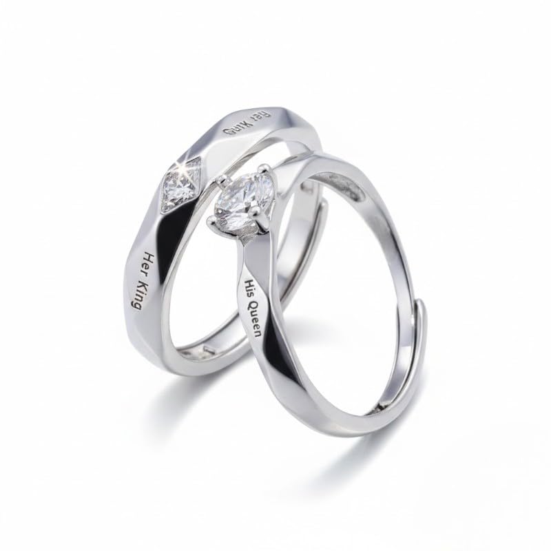 rgulus Stylish Rhodium Plated Alloy Ring for Men & Women,rng:cpl125 flp_b-picture-11