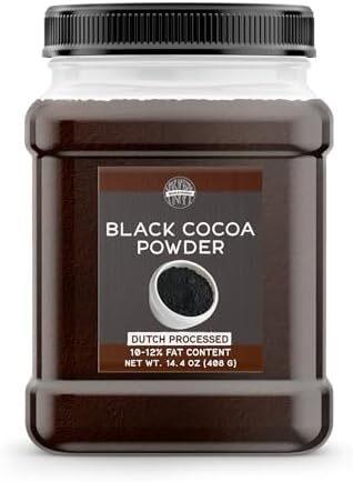 Birch & Meadow Black Cocoa Powder, Unsweetened, Dutch Processed, Baking (14.4 Ounce)