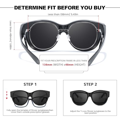 Image of Trysee Polarized Fit Over Sunglasses for Women