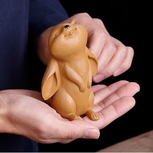 Lapin de décoration en sable violet pour statuette de thé, cadeau idéal - 7