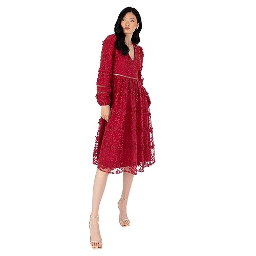 Robe midi fleurie col en V pour mariage et grand événement