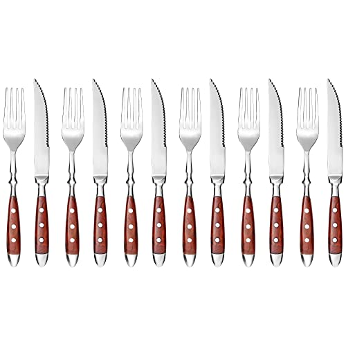 GRÄWE Steakbesteck 12-tlg. geschmiedet, NÜRNBERG braun