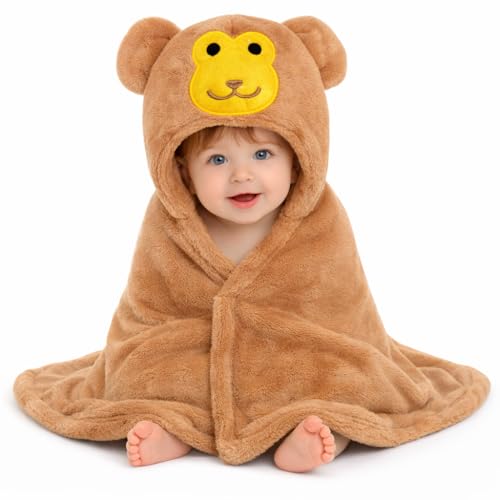 Image of BRANDONN Baby Blanket New Born Soft Coral Wrapper Cum A /C Blanket for Baby Boys and Baby Girls, 0-12 Months, Length - 82 cm x Width - 82 cm