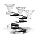 Allgala 3-Cup Artistic Design Bonsai Style Candlestick Crystal Candle Holder-Black-HD89132