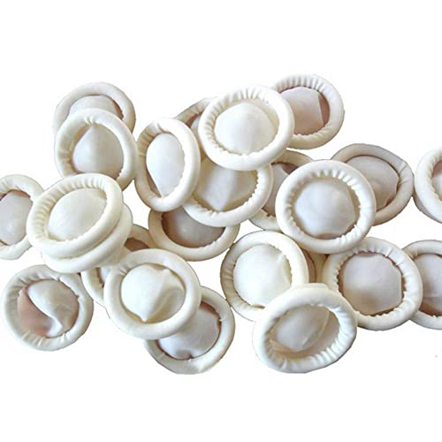 Gants jetables en latex blanc étanches et bague de protection de doigt x600