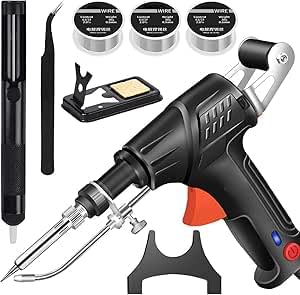 Ayyecoeeye Ensemble de 5 pièces de soudeur multifonction pour fer à souder - Outils de soudage laser industriels chauffés à l'intérieur - Pistolet de soudage Ayyecoeeye - Livré avec 3 rouleaux de fil