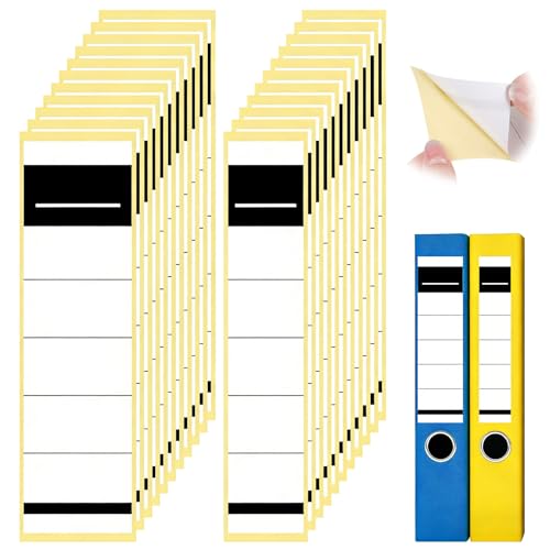 Wosyoodo 120 Stück Ordnerrücken Selbstklebend Ordneretiketten Set 5.4x19 cm und 3.6x19 cm Selbstklebende Rückenschilder Starker Haftkleber für Archiv Organisation Büro Schule