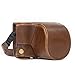 Produktbild MegaGear Panasonic Lumix DC-GX850, DC-GF9 12-32mm Objektiv, DC-GX800, DMC-GF8, DMC-GF7 Ever Ready Leder Kamera-Case mit Trageriemen und Batteriezugang Dunkelbraun MG1141