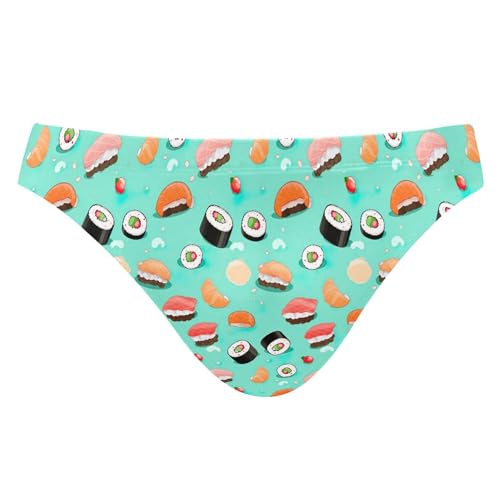 Sushi Food Mens Swimwear Swim Briefs Bikini Swimsuit for Summer Beach L B0403765