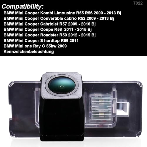 Image of 1280 * 720 Car Backup Camera Replacement for BMW Mini R56 Cooper Clubman Roadster Countryman Hatch Pepper Chili Base Salt Early Grey Mayfair Laurel Camden R55 R56 R57 R58 R59 R60 R61 Convertible