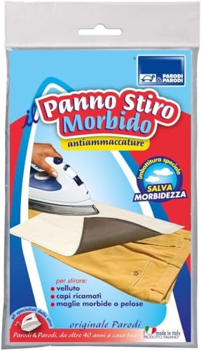 Parodi & Parodi Gamuza stira Tela Protectora para Planchar, Algodón y Poliamida, Color Blanco, 14 x 24 x 1 cm