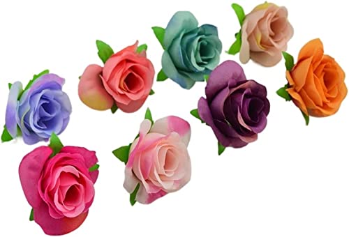 Arreglos de flores para bodas con rosas de seda artificiales y cabezas florales DIY 6