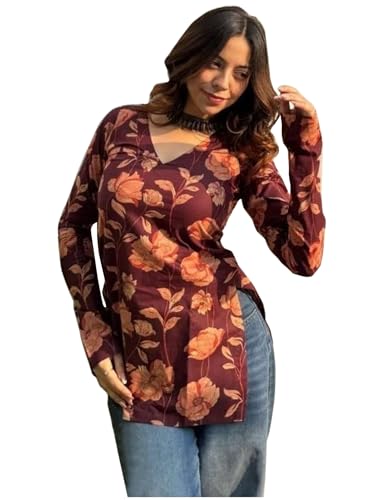 ANNI Designer Short Kurti for Women Latest | Printed Ethnic Top f...