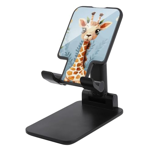 Support téléphone bureau motif girafe pliable universel