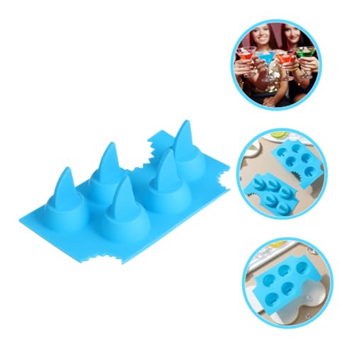 Molde de silicona para cubitos de hielo alveolo aleta de tiburón 3 pzas miniatura 7