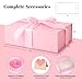 ZUVYRO Pink Gift Box 11’’x7.2”x3.5”, Glossy Magnetic Gift Box with Lid for Present Contains 1-1/2’’ Widened Ribbon, Liner Paper, Card for Christmas, Valentine's Day, Wedding, Birthday