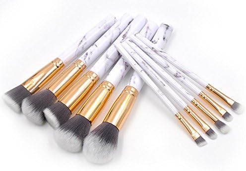 NEJLSD Marble Makeup Brushes Set 10 Pcs