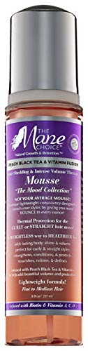 The Mane Choice Mane choice peach black tea & vitamin infused anti-shedding & intense volume mousse, 8 Ounce