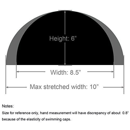 Qualtiy Yes Qy 2Pack Superior Polyester Cloth Fabric Bathing Cap Swimming Caps Swimming Hats For Water Sports, Classic Pure Black Color #TOP5