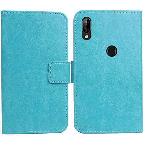 Gukas Flip PU Billetera Design para Lenovo S5 Pro 6.2' Funda De Carcasa Cartera De Cuero Case Cover Piel (Azul)