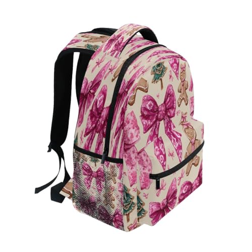 Cookie Bow Christmas Tree Pattern Kids Backpack for Boys Girls Backpacks Student Backpack Big For Elementary School Shoulder Bag Bookbag2