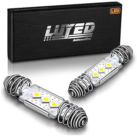 LUYED 6418 LED Bulb DE3175 6411 DE3425 DE3423 Light Bulb 31mm 36mm Interior LED Bulb Used for Car Dome Map Door Courtesy License Plate Lights, 6500K White,Pack of 2 Cover