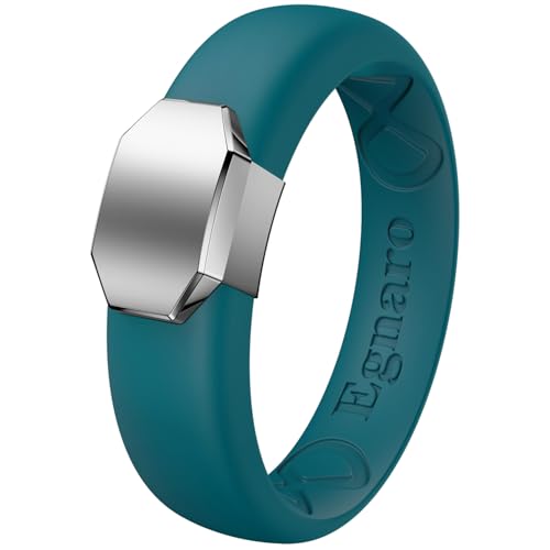 Image of Egnaro Silicone Wedding Bands Women, Inner Arc Ergonomic Breathable Design