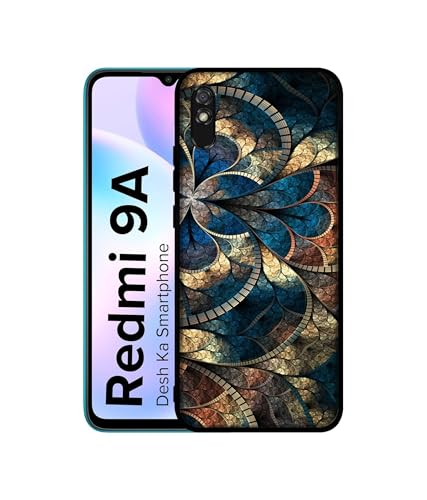 Image of Fractional Pattern Design Premium 2D Printed Metal Back Case Cover for Mi Redmi 9A / 9A Sport / 9i / 9i Sport