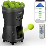PUSUN PT-MINI Pro Portable Tennis Ball Machine - Lightweight Indoor Tennis Server with APP Control, 65-Ball Capacity & Teaching System, Smart Tennis Trainer for Schools (3-5H Battery)