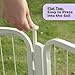 SunsGrove Indoor Dog Playpen with Wider Door, 24 inch 6 Panels Non Slip Dog Pen Indoor, Anti Rust Dog Fence, Free and Safe Play, White